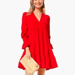 Red Crepe Kenzo Dress POMANDER PLACE Tuckernuck